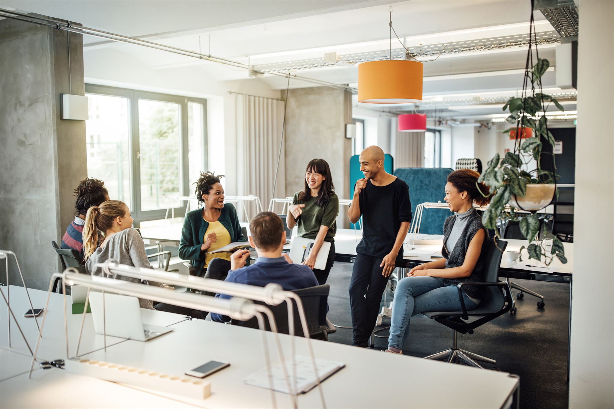 Team training session in office